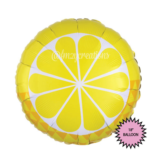 Lemon Balloon | Fruit Balloon 18" LEMON | Tropical Birthday | Main Squeeze Bridal Shower | Baby Shower | Lemonade Party Tutti Fruity Party