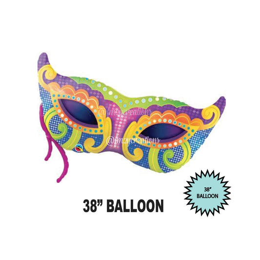 Mardi Gras Mask Balloon**