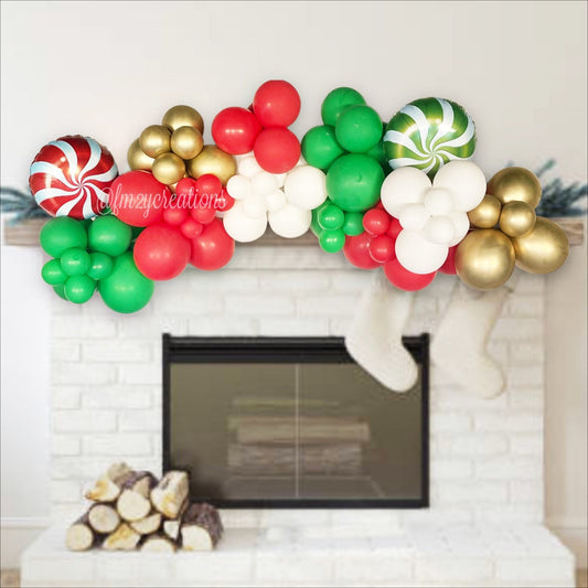 Christmas PEPPERMINT Balloon Garland Kit