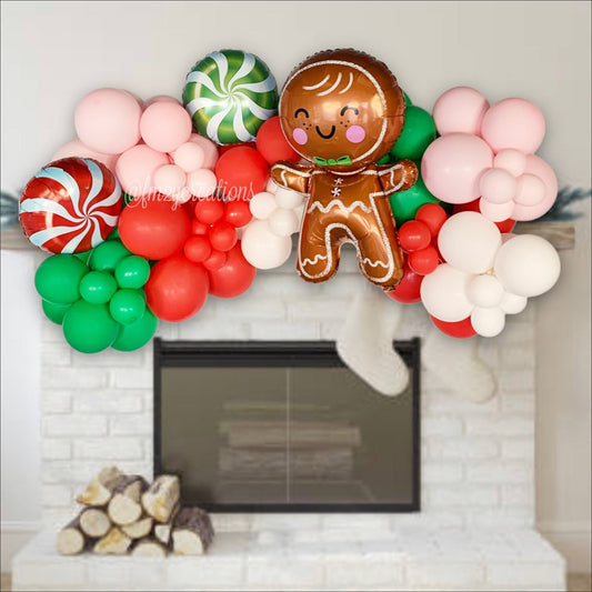 Christmas GINGERBREAD MAN Balloon Garland Kit